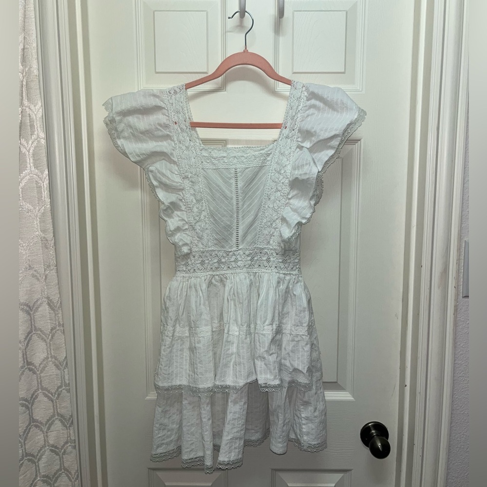 Chelsea & Violet White Ruffled Dress